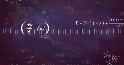 Abstract mathematics financial data concept