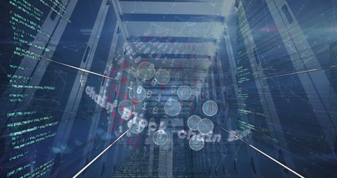 Cybersecurity and Blockchain Technology in Data Center - Download Free Stock Images Pikwizard.com
