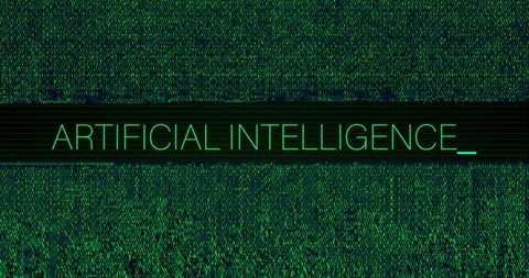 futuristic artificial intelligence text with glitch effect - Download Free Stock Images Pikwizard.com