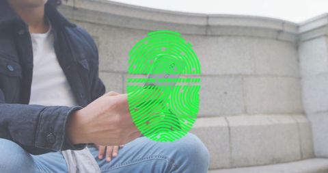 Biometric technology and mobile access concept