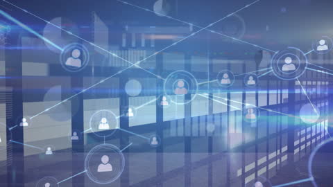 Data Processing Animation with Network Profile Connections