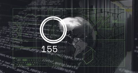 Digital Data Interface with Global Network Visualization - Download Free Stock Images Pikwizard.com
