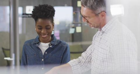 Diverse Professionals Collaborative Brainstorming in Modern Office