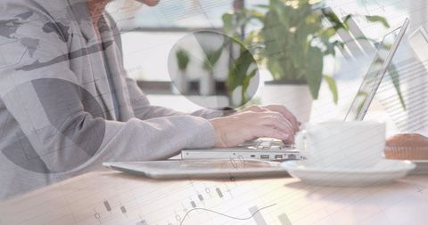 professionals collaborating on business project with data overlays - Download Free Stock Images Pikwizard.com
