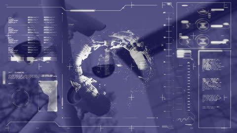 Futuristic Digital Interface with Surveillance Technology