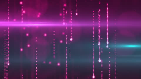 Vibrant Digital Data Stream with Neon Lights