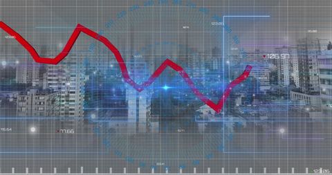 Computerized Analysis Over Futuristic Cityscape Background - Download Free Stock Images Pikwizard.com