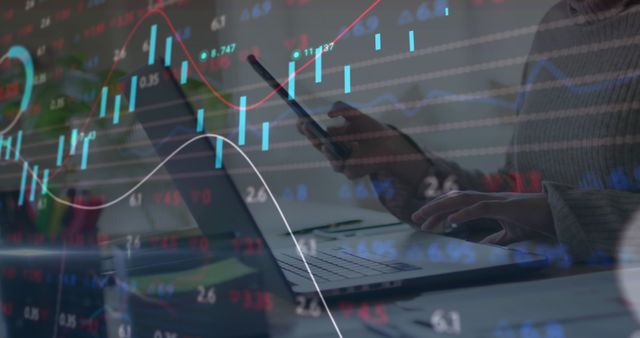 Stock Market Analysis with Digital Devices and Data Visualization - Download Free Stock Images Pikwizard.com