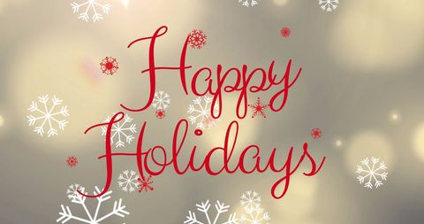 Festive Holiday Greeting with Falling Snowflakes - Download Free Stock Images Pikwizard.com