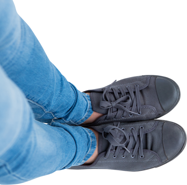 Top View of Casual Footwear with Pair of Trainers on Transparent Background - Download Free Stock Videos Pikwizard.com