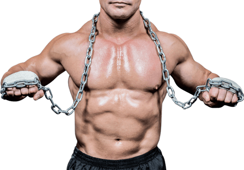 Muscular Torso with Metal Chain on Transparent Background - Download Free Stock Videos Pikwizard.com