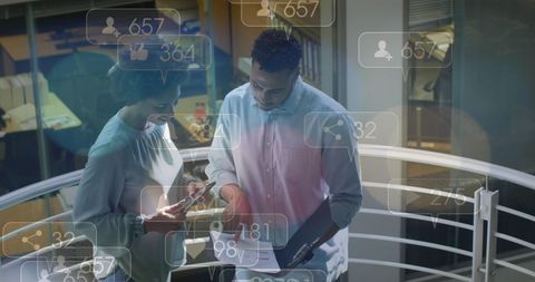 Diverse Business Team Analyzing Financial Data and Social Engagement - Download Free Stock Images Pikwizard.com