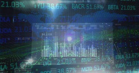 Global Financial Market Data with Digital Effects and Graphs - Download Free Stock Images Pikwizard.com