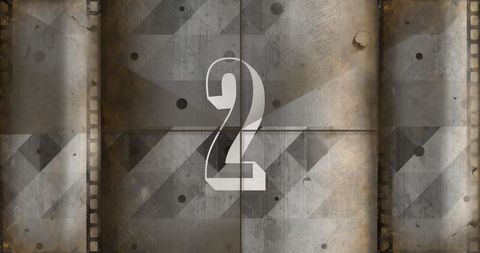 Retro Film Countdown Number Two on Vintage Background - Download Free Stock Images Pikwizard.com
