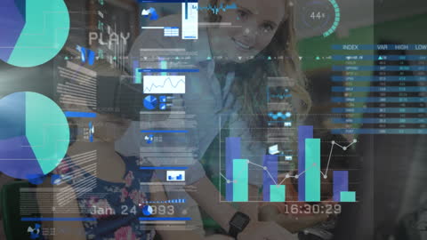Financial Data Processing and Education with Schoolchildren and Teacher