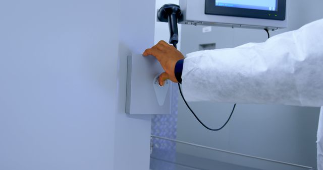 Scientist Using Scanner in Modern Blood Laboratory - Download Free Stock Images Pikwizard.com