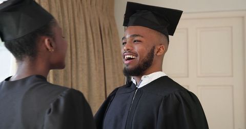 Graduates celebrate achievement with joyful home celebration
