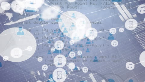 Digital Data Network Visualization Concept