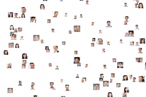 Networking Concept with Interconnected Human Faces on Transparent Background - Download Free Stock Videos Pikwizard.com