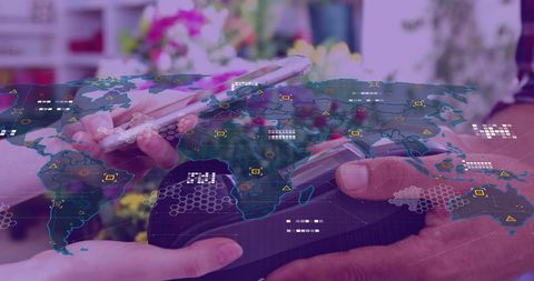 global digital payment over secure network visual interface - Download Free Stock Images Pikwizard.com