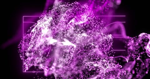 Purple Digital Wave Over Basketball Court Layout - Download Free Stock Images Pikwizard.com