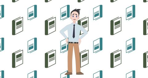 National mentoring month celebration with man and book icons