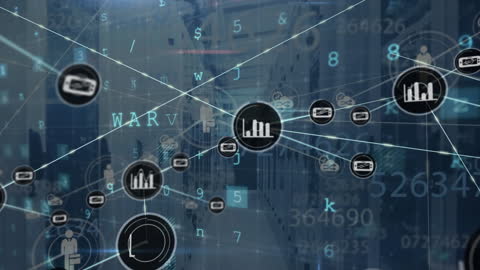 Digital Network with Data Transmission Overlaid on Servers