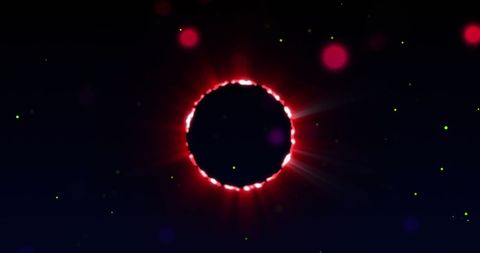 Futuristic Red Total Eclipse in Digital Space - Download Free Stock Images Pikwizard.com
