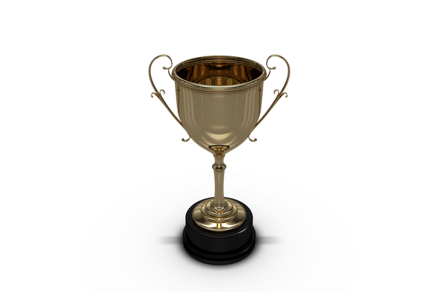 Transparent Gold Award Trophy for Champion Excellence Recognition - Download Free Stock Videos Pikwizard.com