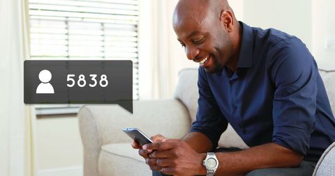 Man Engaging with Smartphone and Increasing Social Media Followers - Download Free Stock Images Pikwizard.com