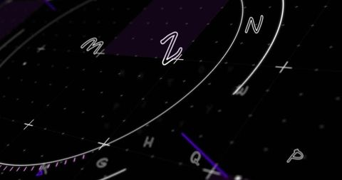 Abstract Digital Interface with Circular Patterns on Black Background - Download Free Stock Images Pikwizard.com