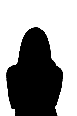 Transparent silhouette of woman in despair pose