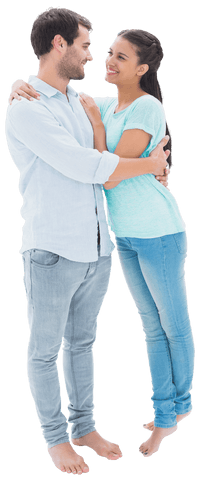 Transparent Young Couple Happy in Casual Embrace - Download Free Stock Videos Pikwizard.com