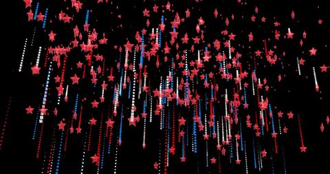 Red Stars and Fireworks on Black Background - Download Free Stock Images Pikwizard.com