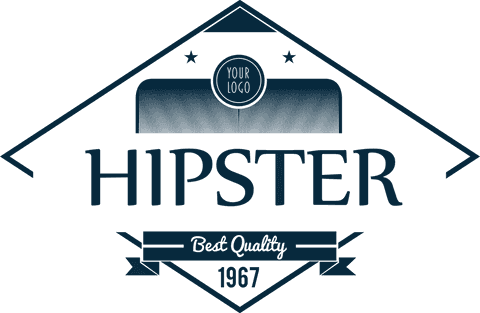 stylish hipster themed logo on transparent background - Download Free Stock Videos Pikwizard.com