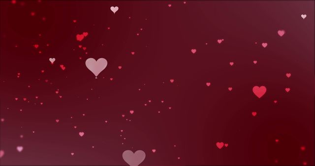 Floating Hearts on Deep Red Background Concept for Love and Romance - Download Free Stock Images Pikwizard.com