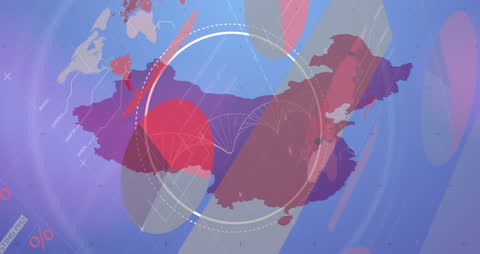 Digital DNA Strand Overlaid on Global Map with Data