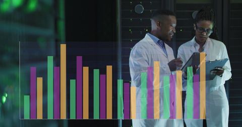 African American Scientists Analyzing Data in Server Room - Download Free Stock Images Pikwizard.com