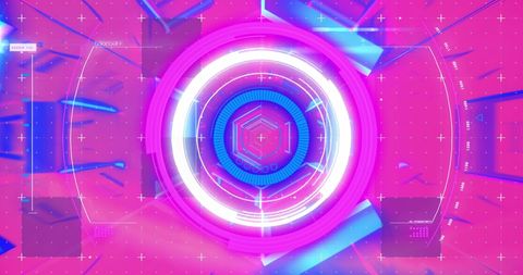 Futuristic neon scope abstract background