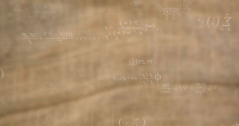 Mathematical equations on abstract grey background