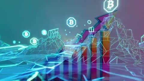 Bitcoin Growth in Futuristic Neon Grid Landscape