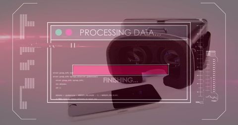 Virtual Reality Data Processing Interface Technology Background - Download Free Stock Images Pikwizard.com