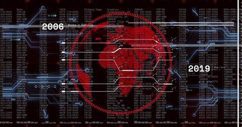 Digital Data Processing Over Global Network - Download Free Stock Images Pikwizard.com