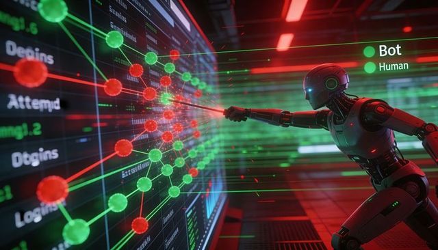 Humanoid Robot Interacting with Holographic Network Visualization for AI Analytics