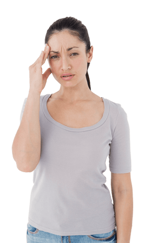 Brunette Woman Suffering from Migraine with Transparent Background - Download Free Stock Videos Pikwizard.com