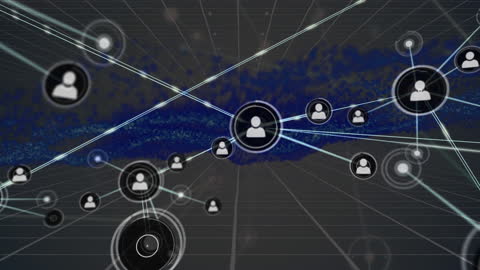 Digital Network Visualization with Connected Icons