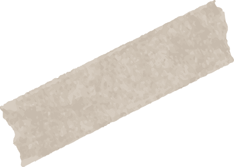 Decorative brown masking tape on transparent background for craft and design