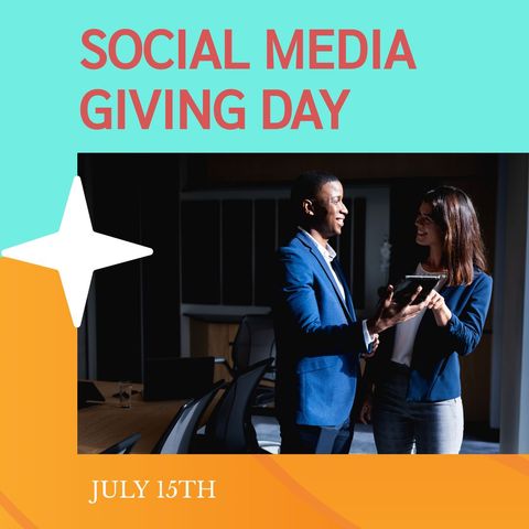 Celebrating Social Media Giving Day in Business Environment - Download Free Stock Templates Pikwizard.com