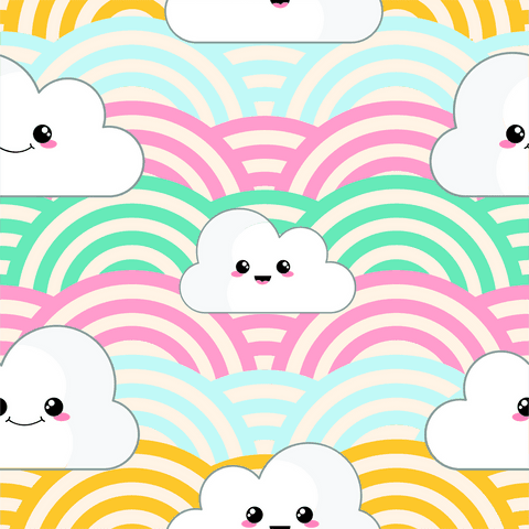 joyful cloud pattern with colorful waves on transparent background - Download Free Stock Videos Pikwizard.com