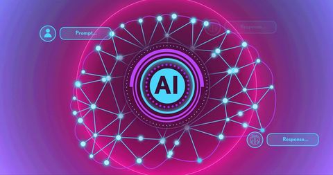 Artificial intelligence neural network concept